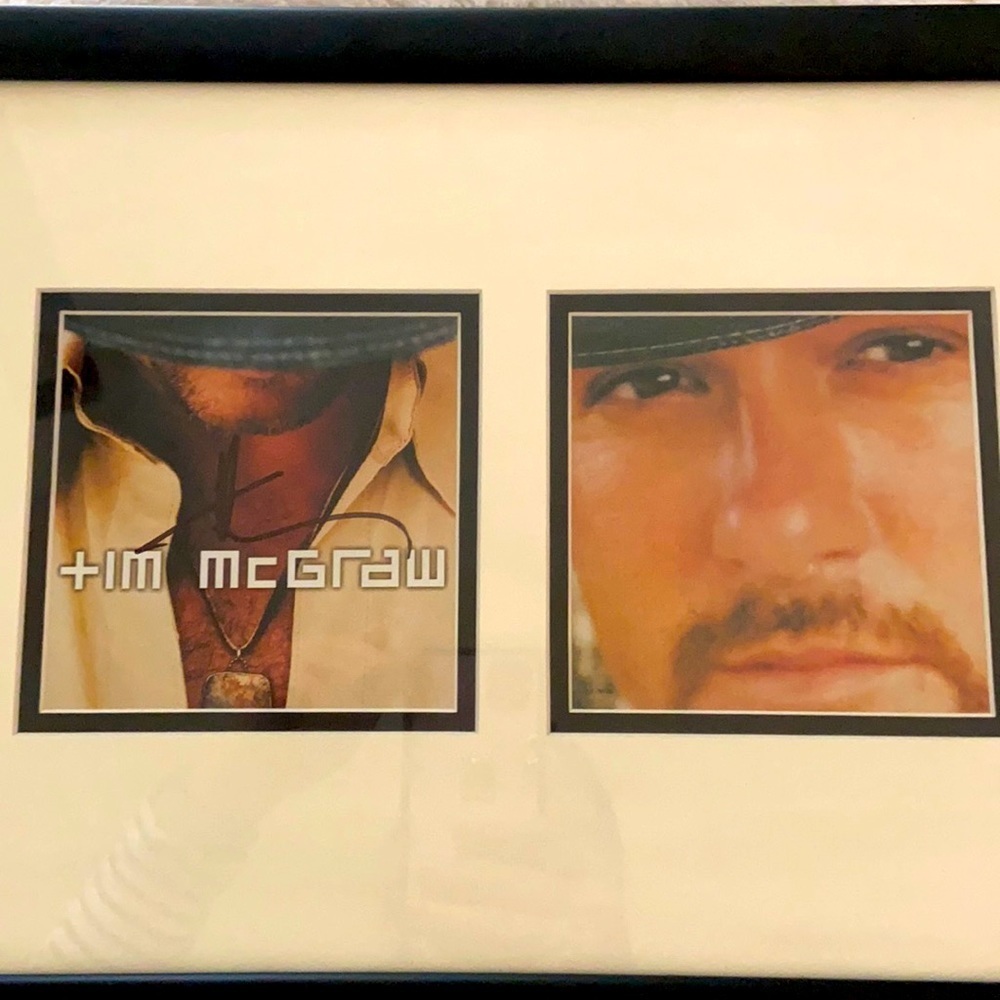 Tim McGraw Autographed 1883 CD Framed Country Western Singer Picture Collectible